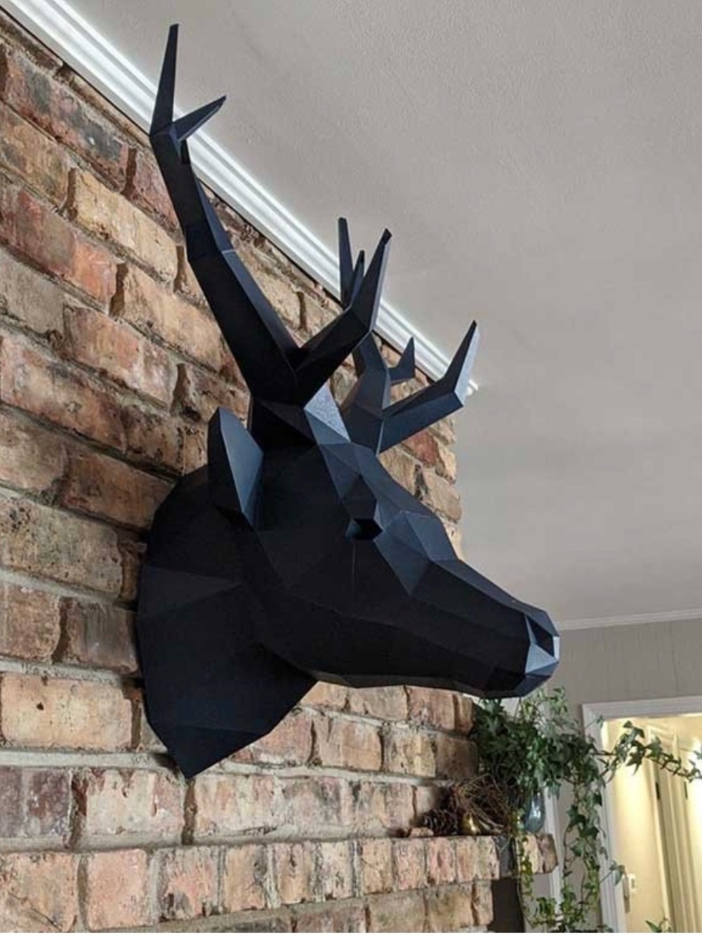 NEW PAPERCRAFT WORLD 3D Deer Head Wall Art DIY Kit Grey Sapphire Limited Edition